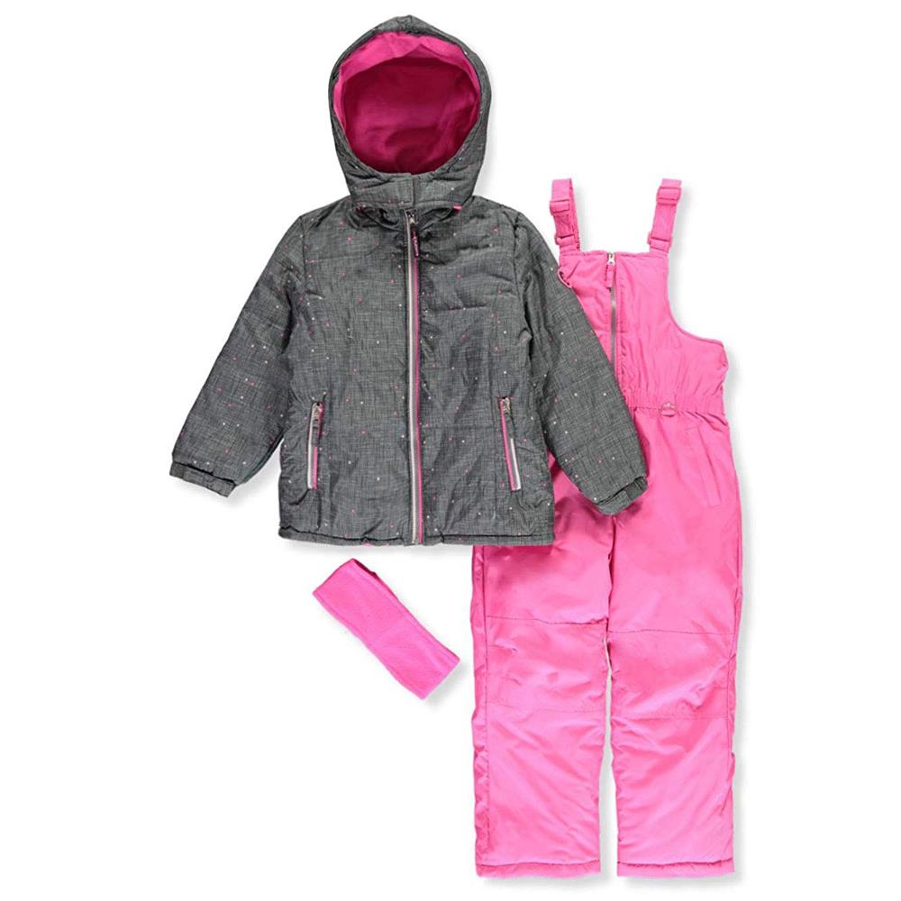 Pink Platinum Girls Dot Heather Snowsuit