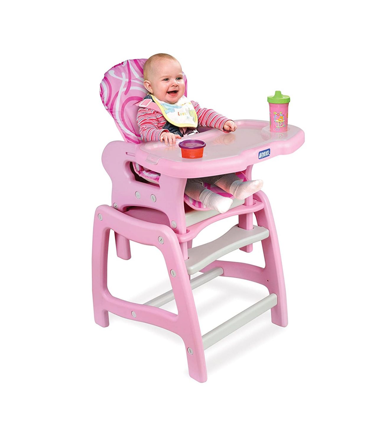 Badger Basket Baby High Chair with Toddler Playtable and Chair Conversion