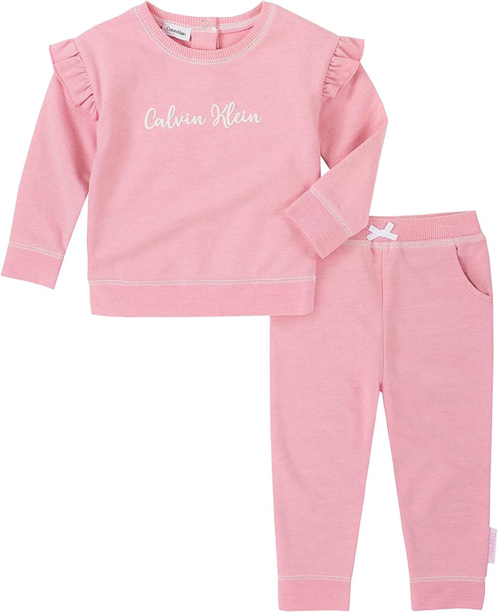 Calvin Klein Girls 0-9 Months 2-Piece Jogger Set