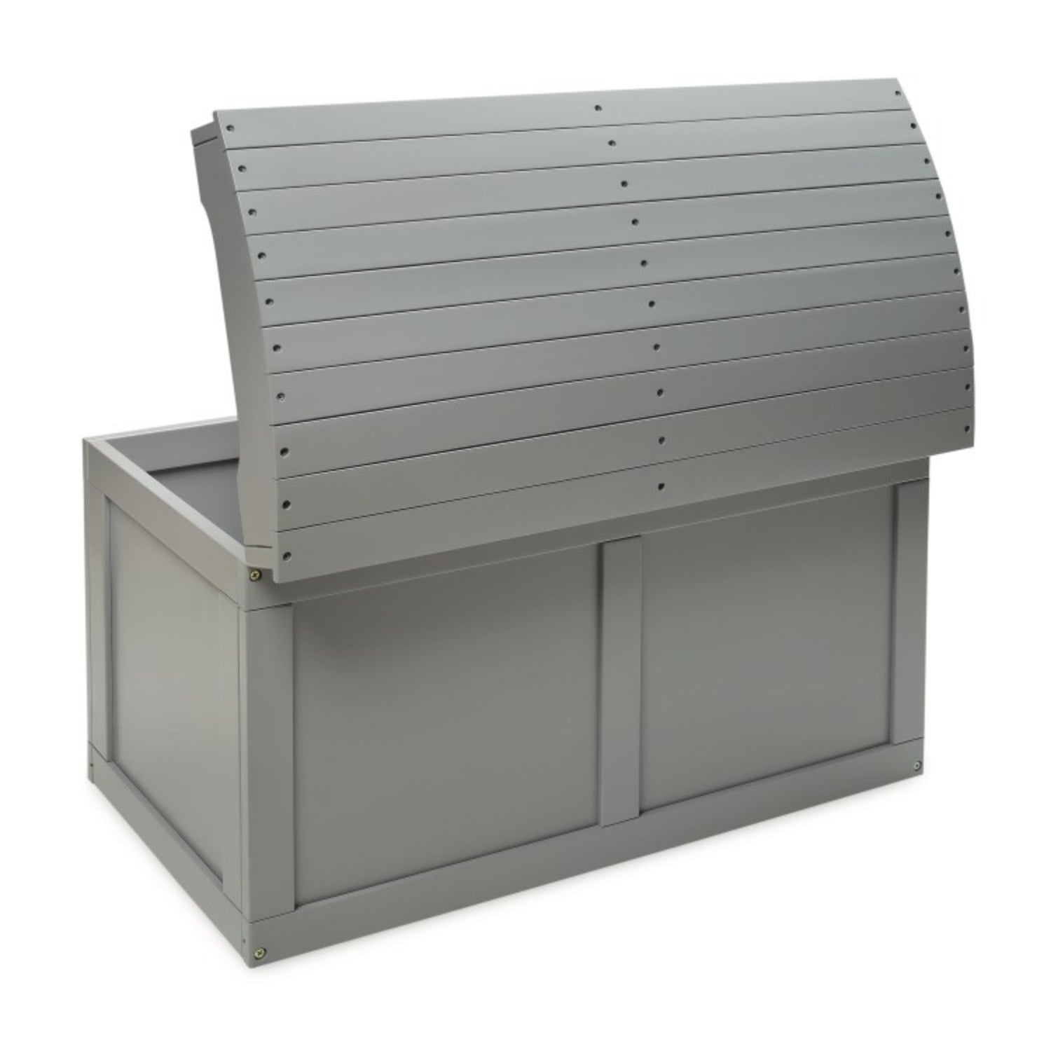 Badger Basket Hardwood Barrel Top Toy Chest – Grey