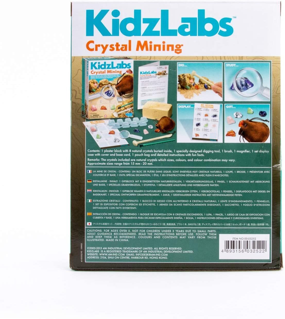 Toysmith 4M KidzLabs Crystal Mining Kit