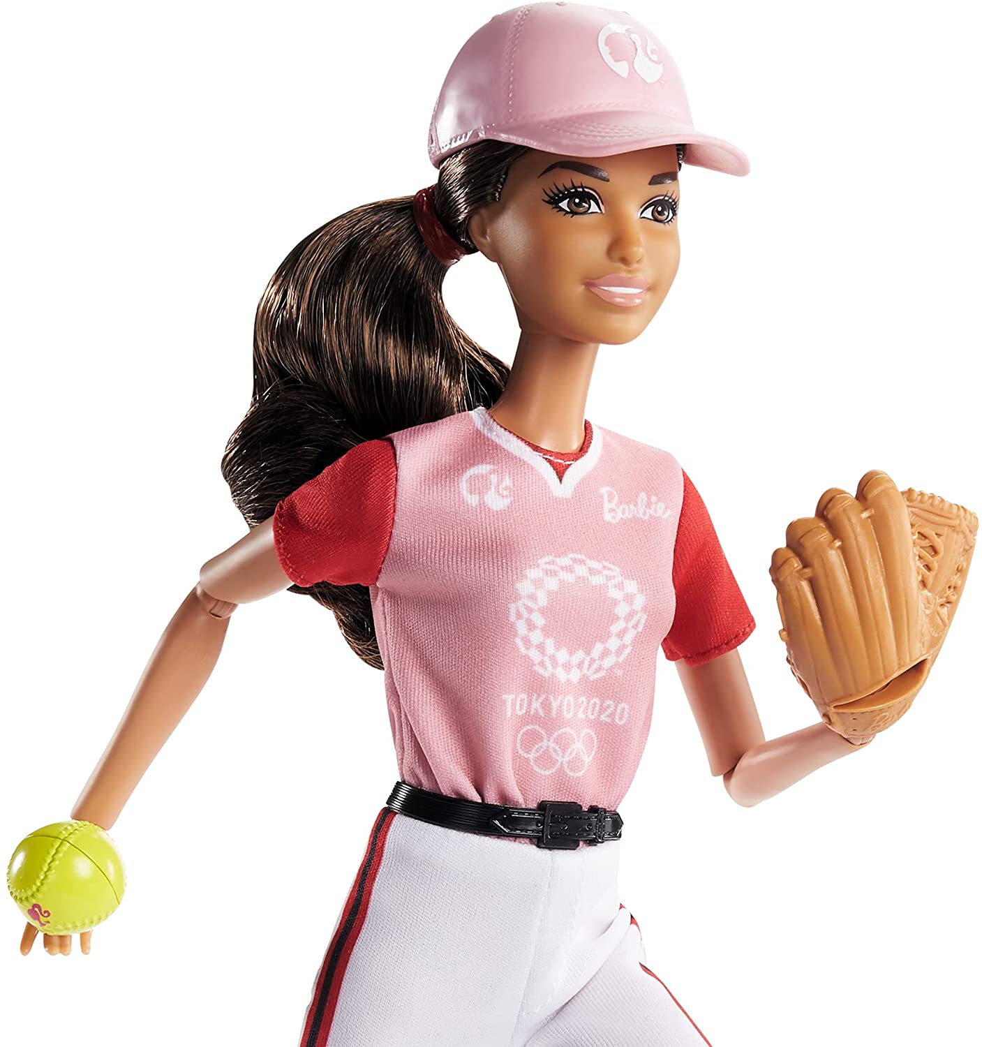 Mattel Barbie Olympic Games Tokyo 2020 Softball Doll with Softball Uniform