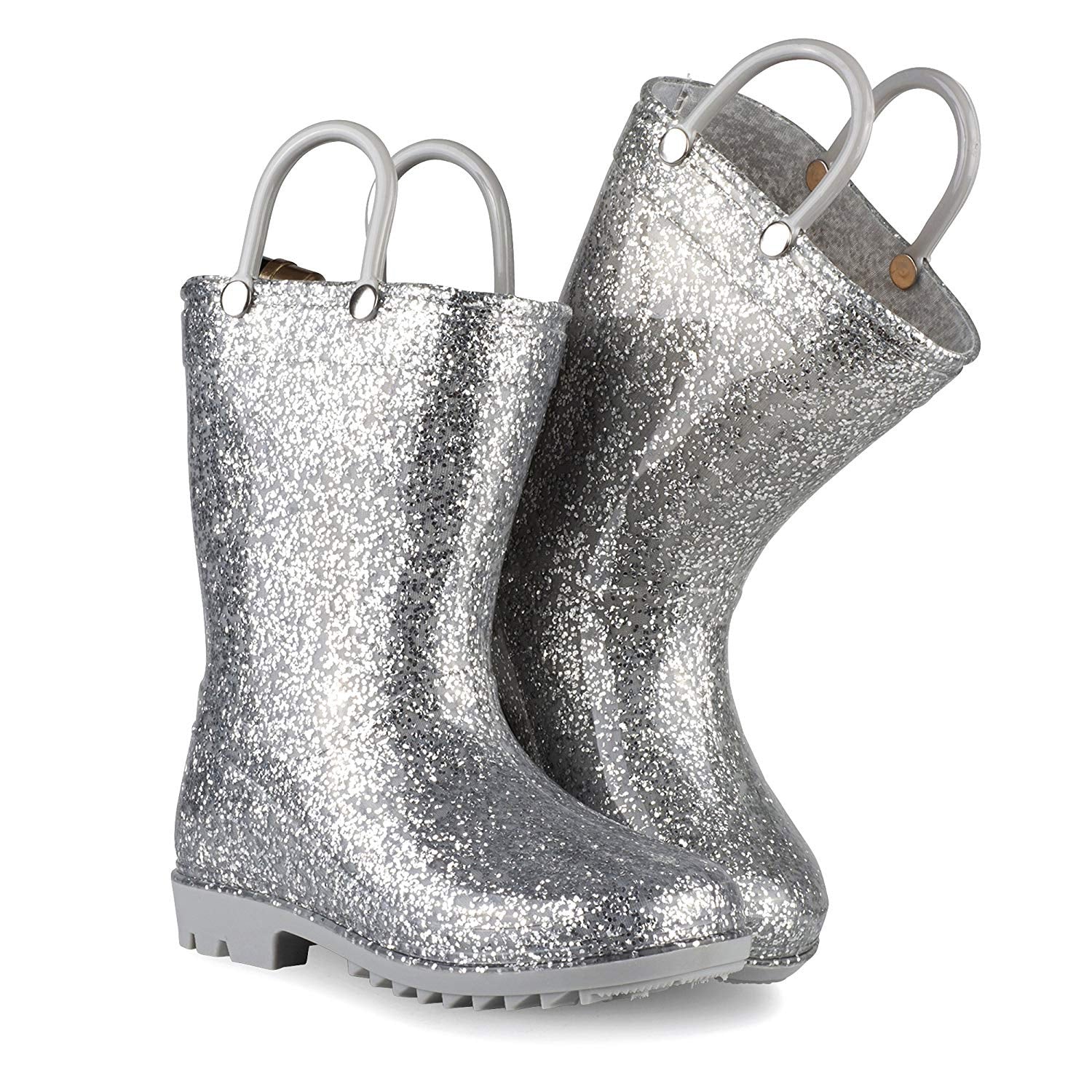 Lilly Of New York Girls 11-3 Glitter Rainboot