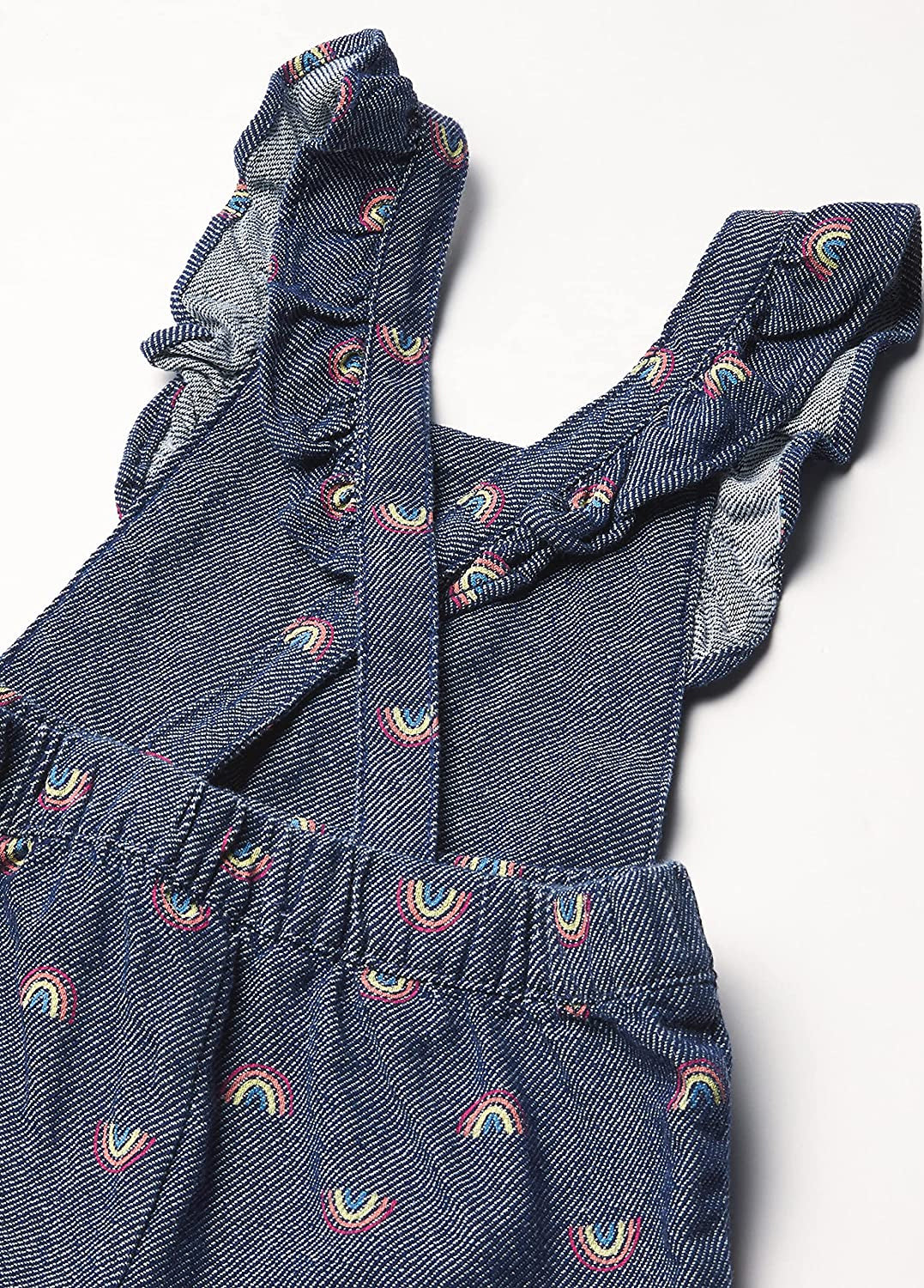 Kids Headquarters Girls 12-24 Months Rainbow Denim Shortall Set