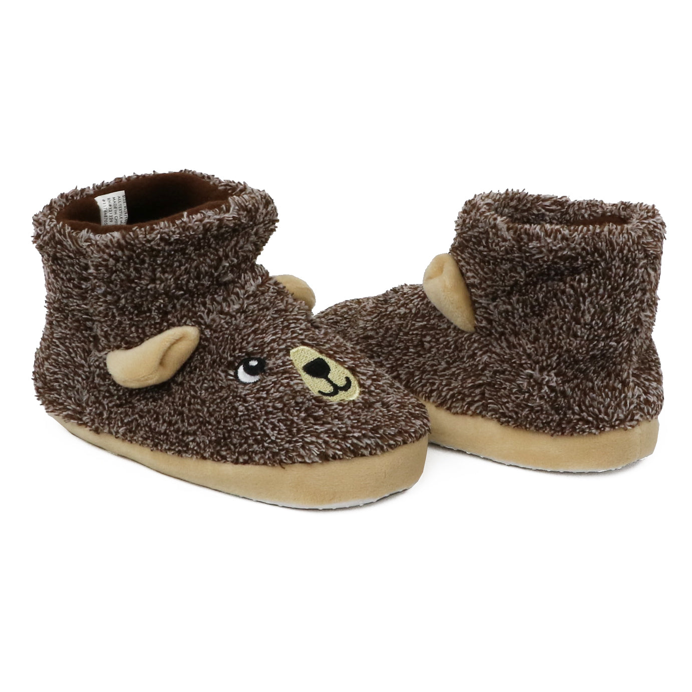 Zac & Evan Boys 2T-4T Plush Animal Slipper