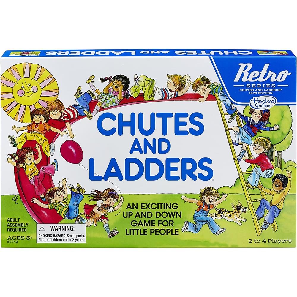 Hasbro Chutes and Ladders Game: Retro Series 1978 Edition