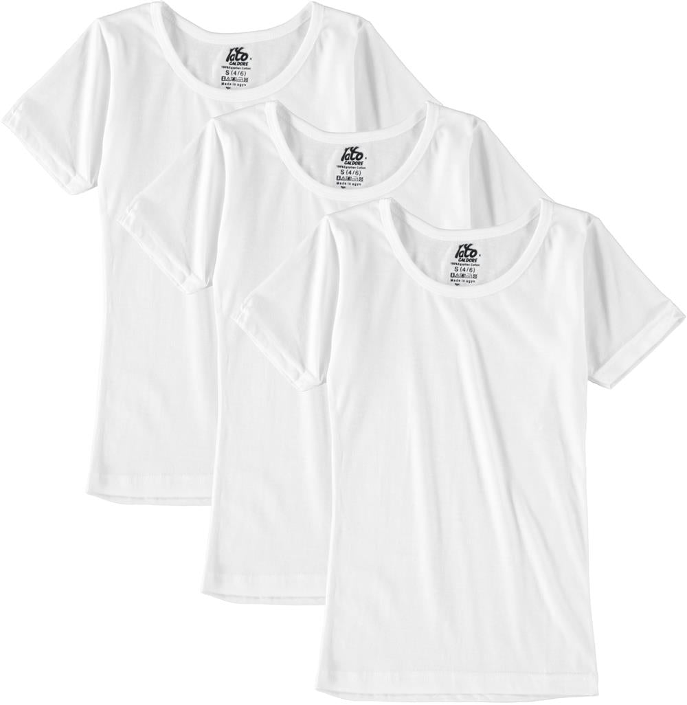 Tato Girls 2T-16 3 Pack Crew Neck T-Shirt