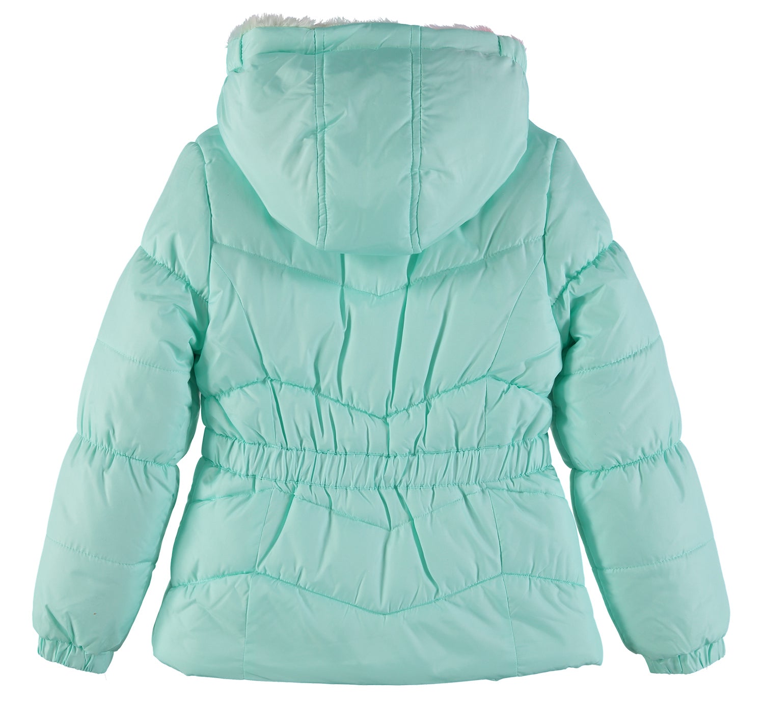 London Fog Girls 7-16 Puffer Jacket with Matching Tie Dye Headband