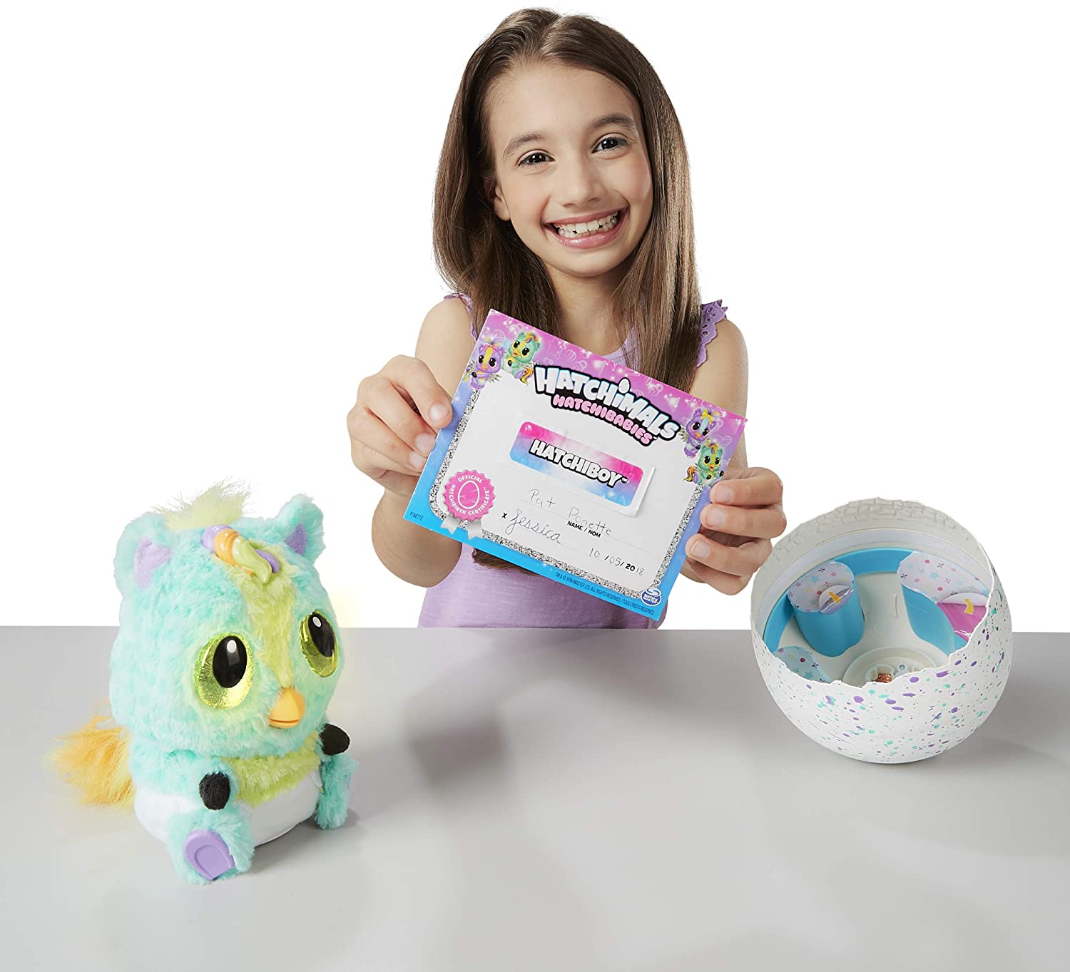 Hatchimals HatchiBabies Ponette, Hatching Egg with Interactive Toy Pet Baby