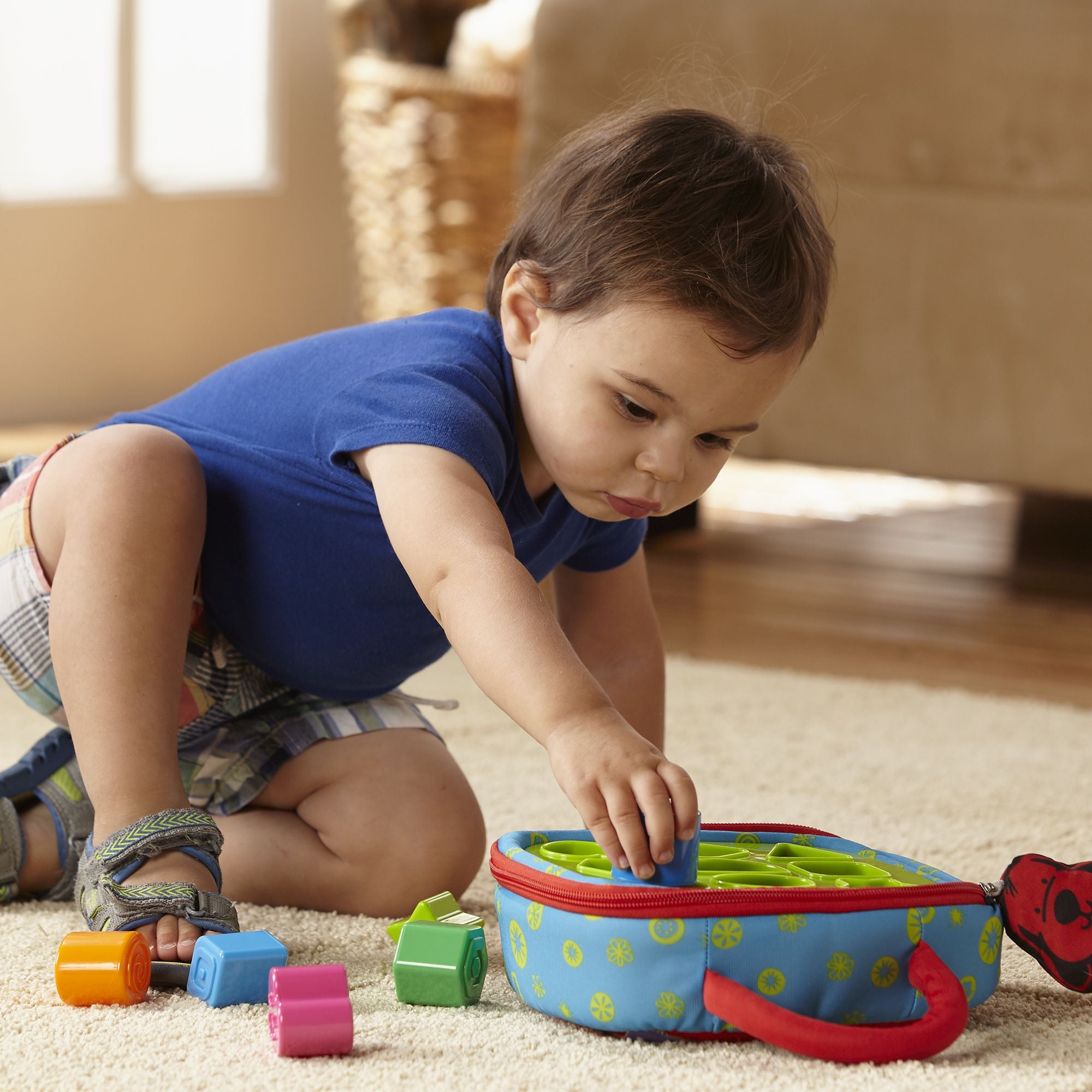 Melissa and Doug Take-Along Shape Sorter Baby and Toddler Toy