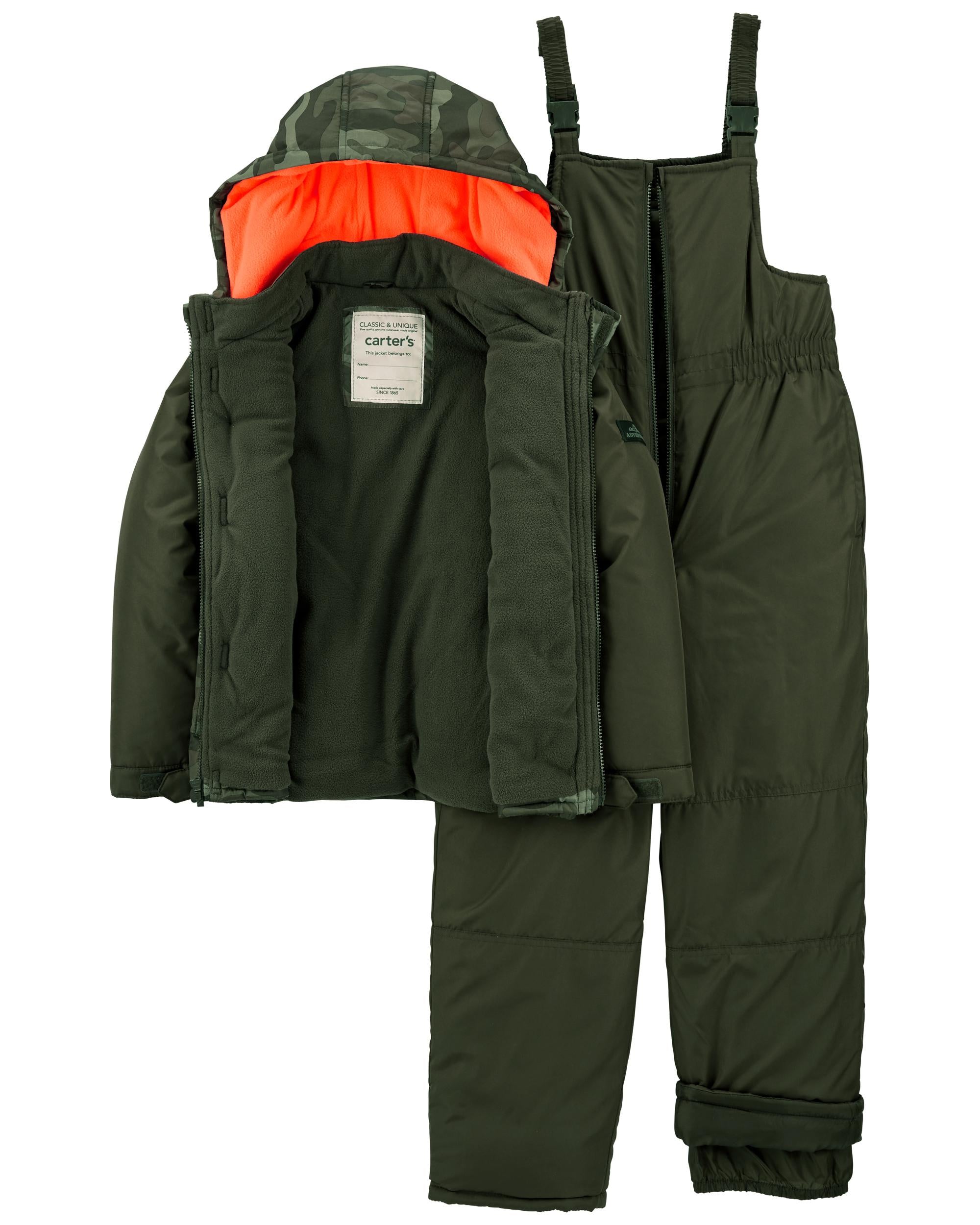 Carters Boys 4-7 Camo Snowsuit