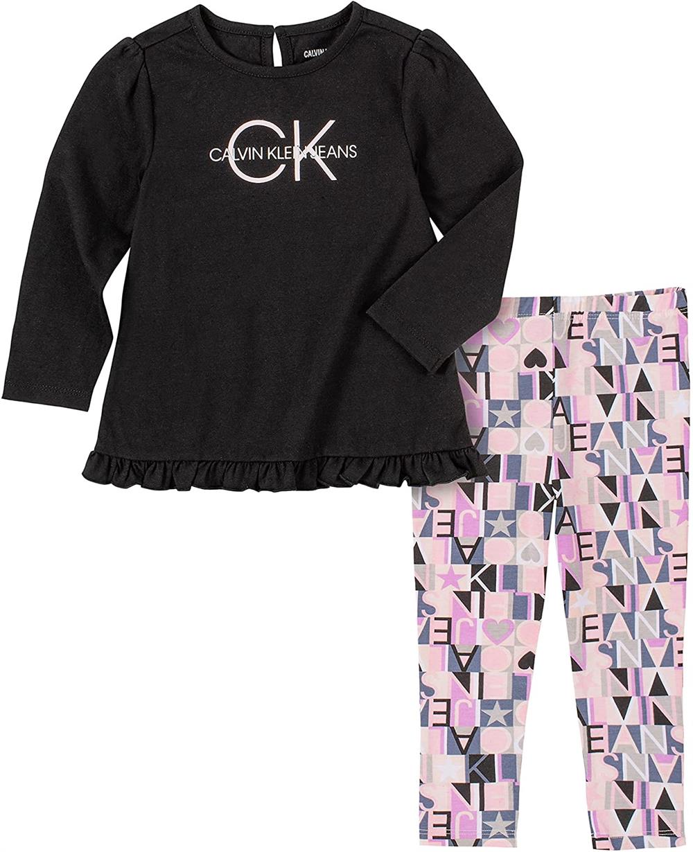 Calvin Klein Girls 4-6X Logo Legging Set