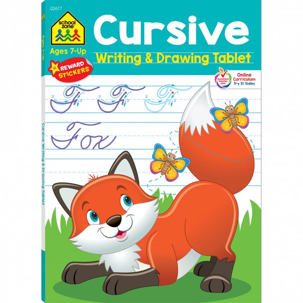 School Zone Cursive Writing & Drawing Tablet Workbook