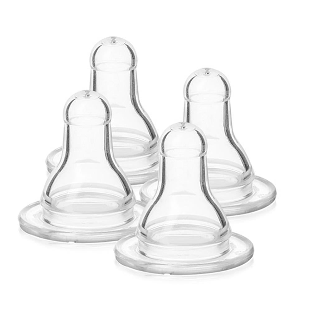 Evenflo Feeding classic Silicone 4 Pack Nipples, Medium Flow, 3 Months +