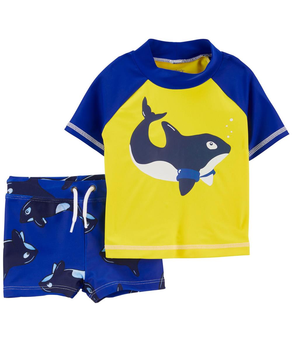 Carters Boys 0-24 Months 2-Piece Whale Rashguard Set