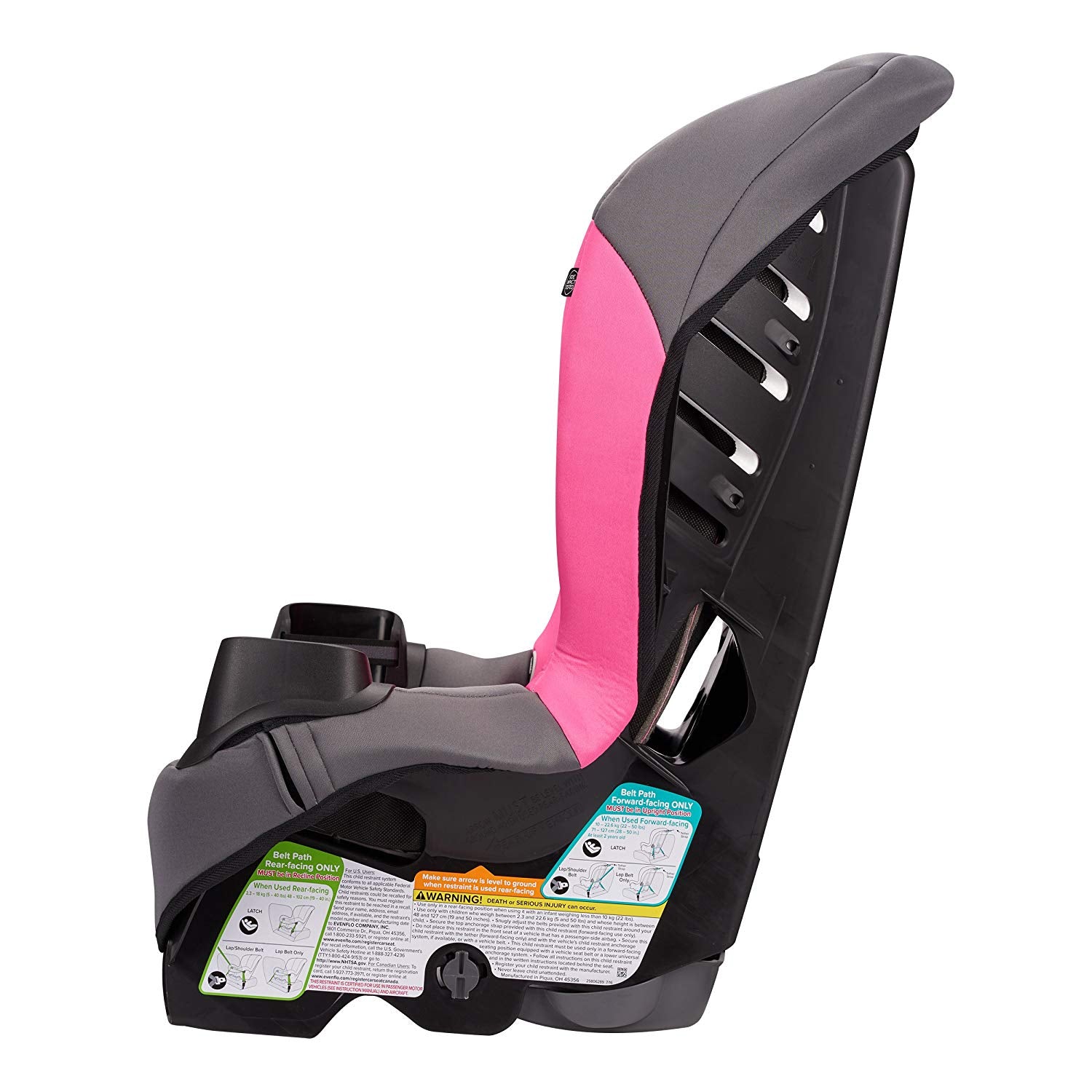 Evenflo Sonus Convertible Car Seat, Strawberry Pink