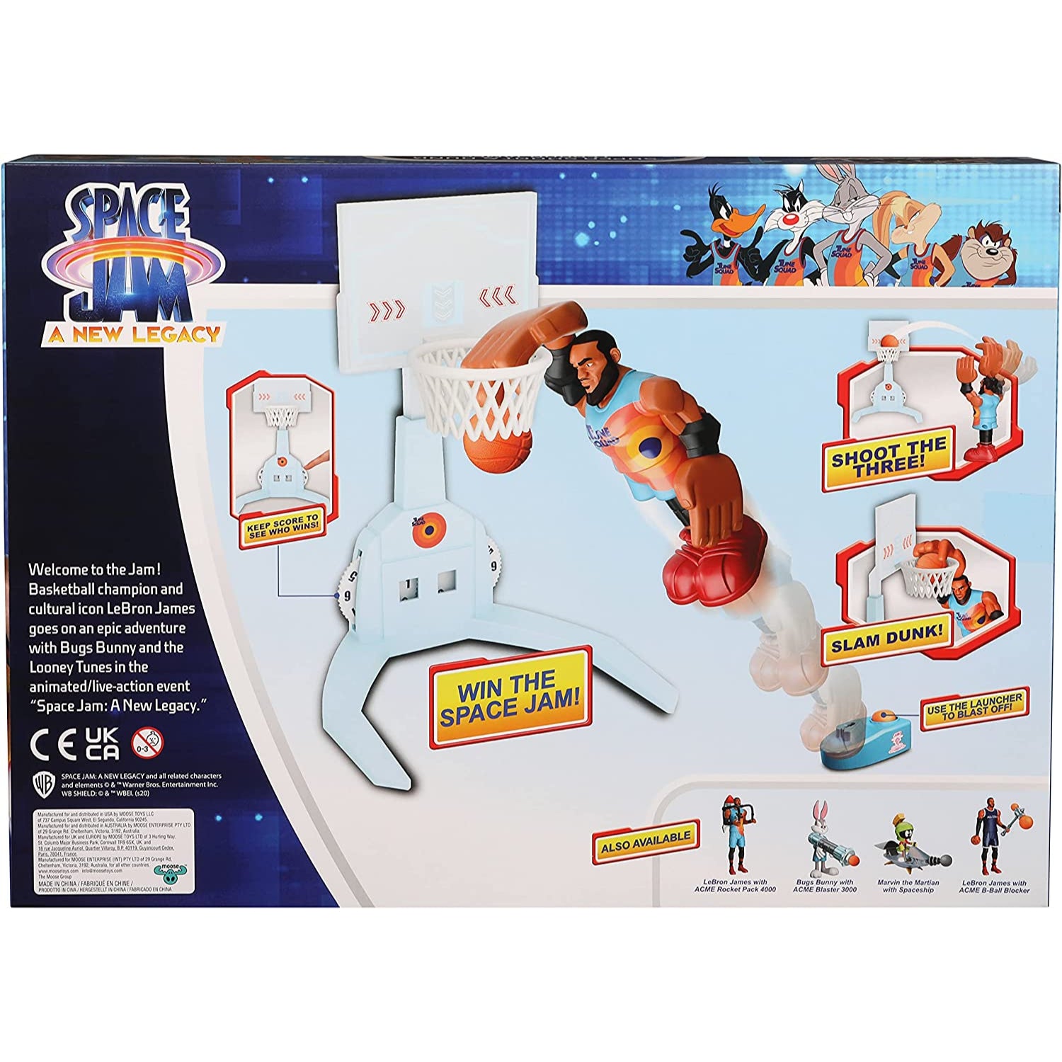 Moose Toys Space Jam: A New Legacy - Super Shoot & Dunk Playset with Lebron Figure