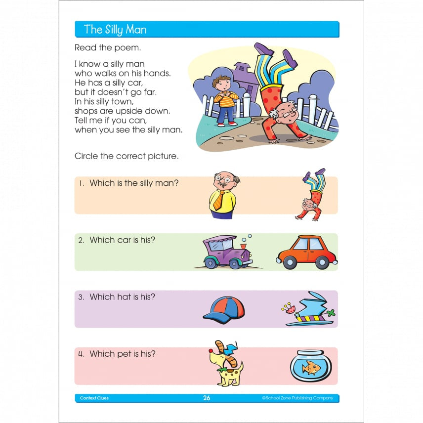 School Zone Beginning Reading Grades 1-2 Workbook