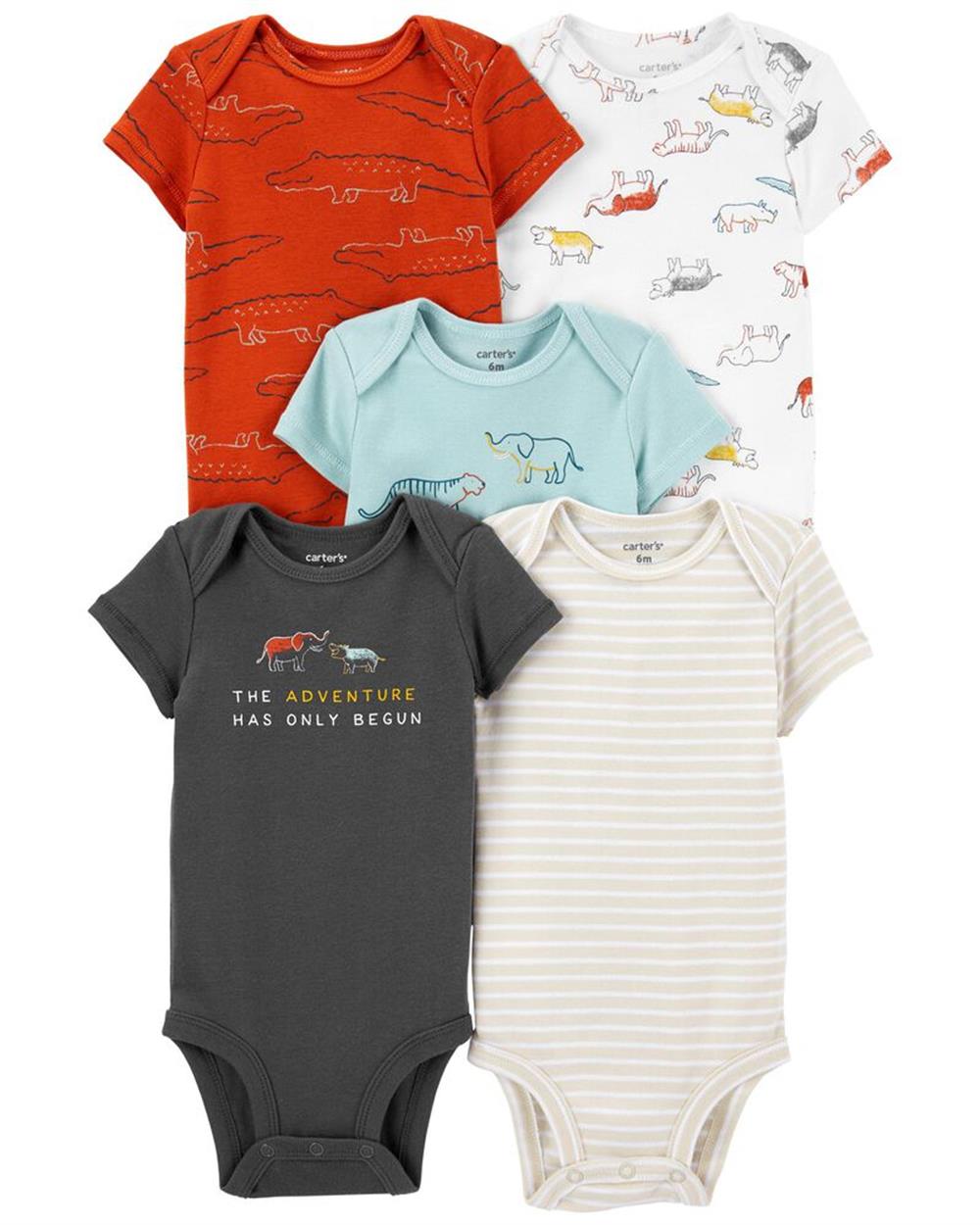 Carters 5-Pack Short-Sleeve Bodysuits