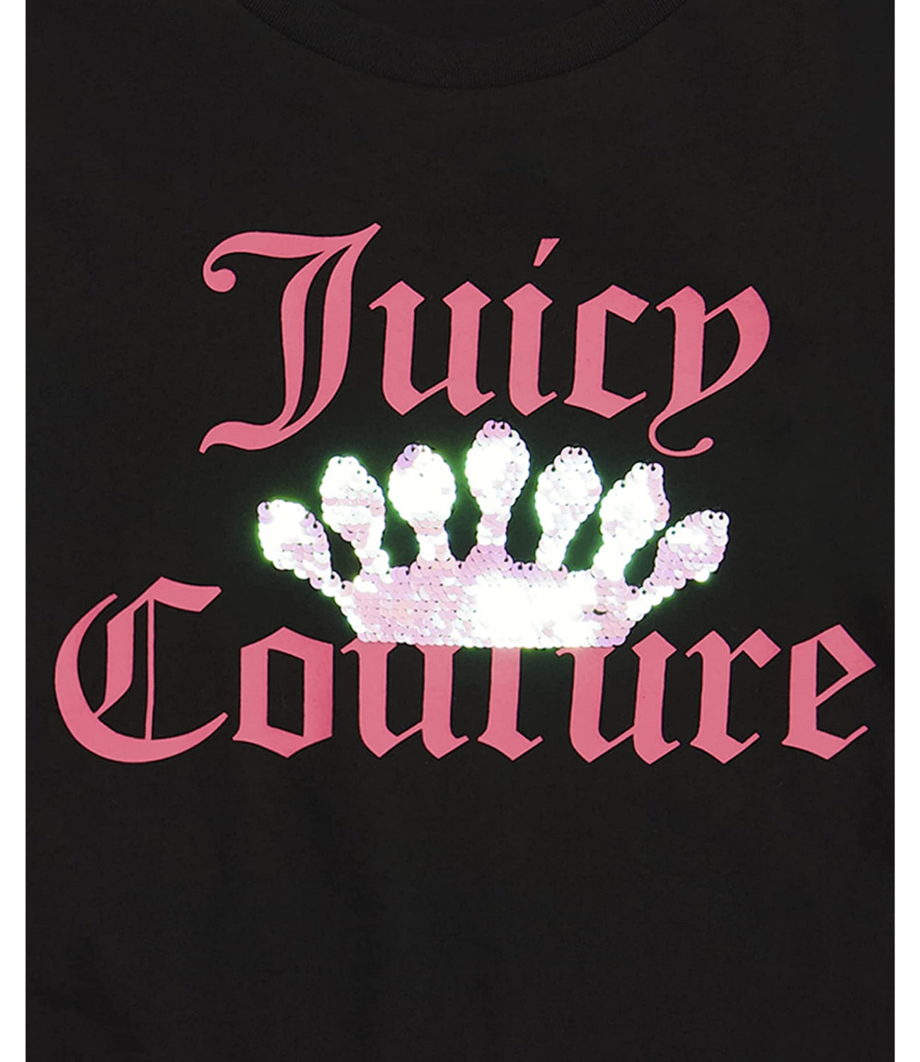 Juicy Couture Girls 7-16 Crown Flip Sequin T-Shirt