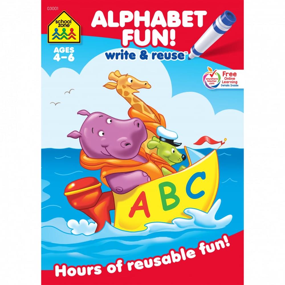 School Zone Alphabet Fun! Write & Reuse Workbook