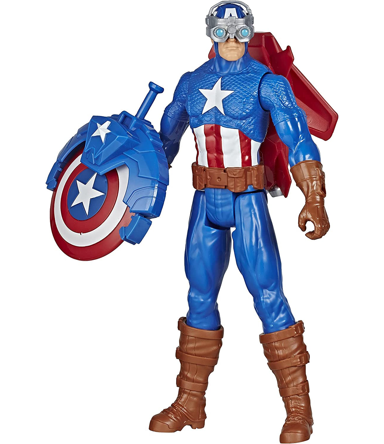 Hasbro Avengers Marvel Titan Hero Series Blast Gear Captain America, 12-Inch Toy