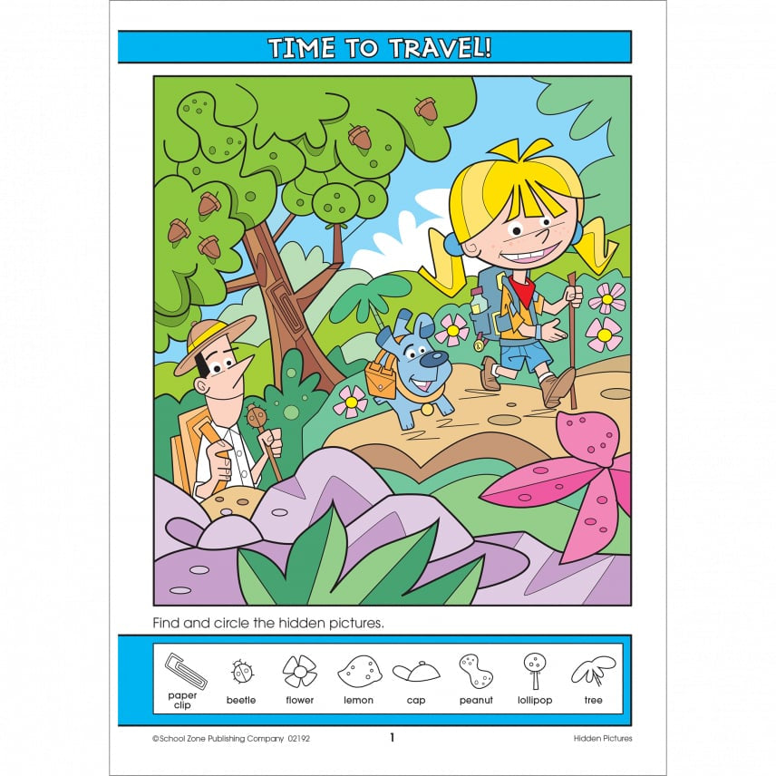 School Zone Hidden Pictures Around the World Activity Workbook