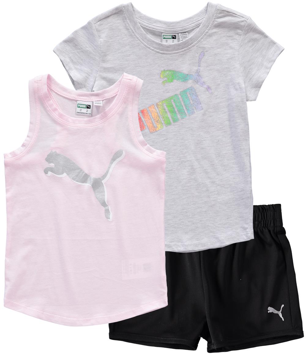 PUMA Girls 12-24 Months T-Shirt, Tank and Short 3-Piece Set