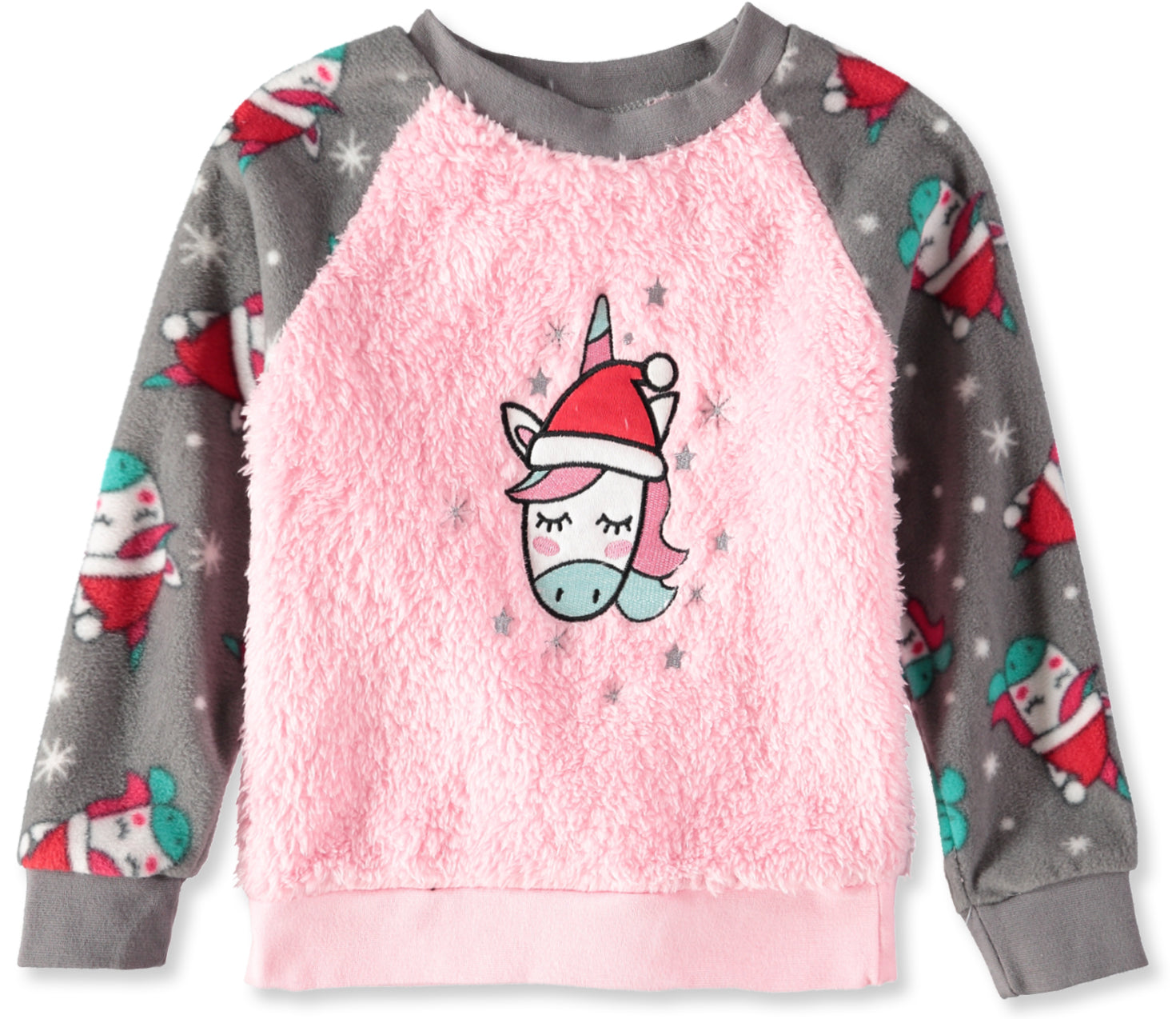 Mon Petit Girls 2T-4T Unicorn Sherpa Pajama Set