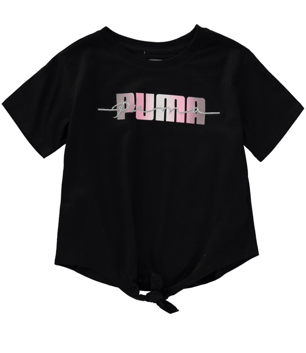 PUMA Girls 7-16 Sport Pack Fashion Tie Knot T-Shirt