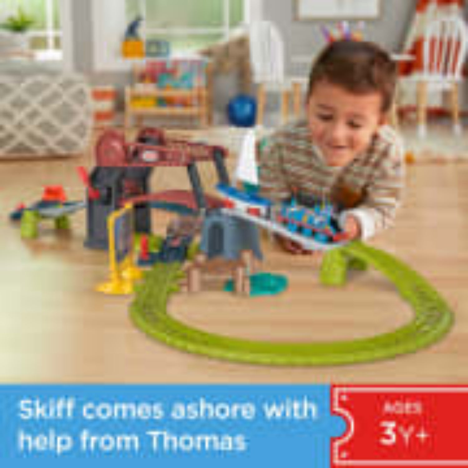 Fisher Price Thomas & Friends Bridge Lift Thomas & Skiff Track Set