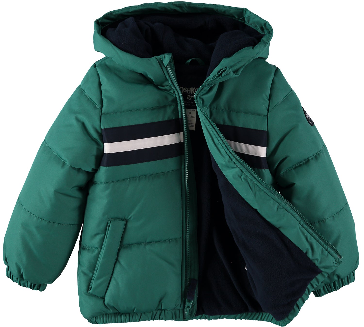 Osh Kosh Boys 2T-4T Stripe Puffer Jacket