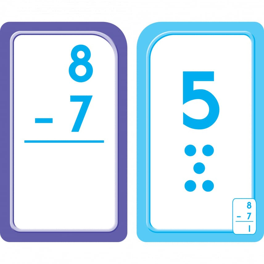 School Zone Subtraction 0-12 Flash Cards