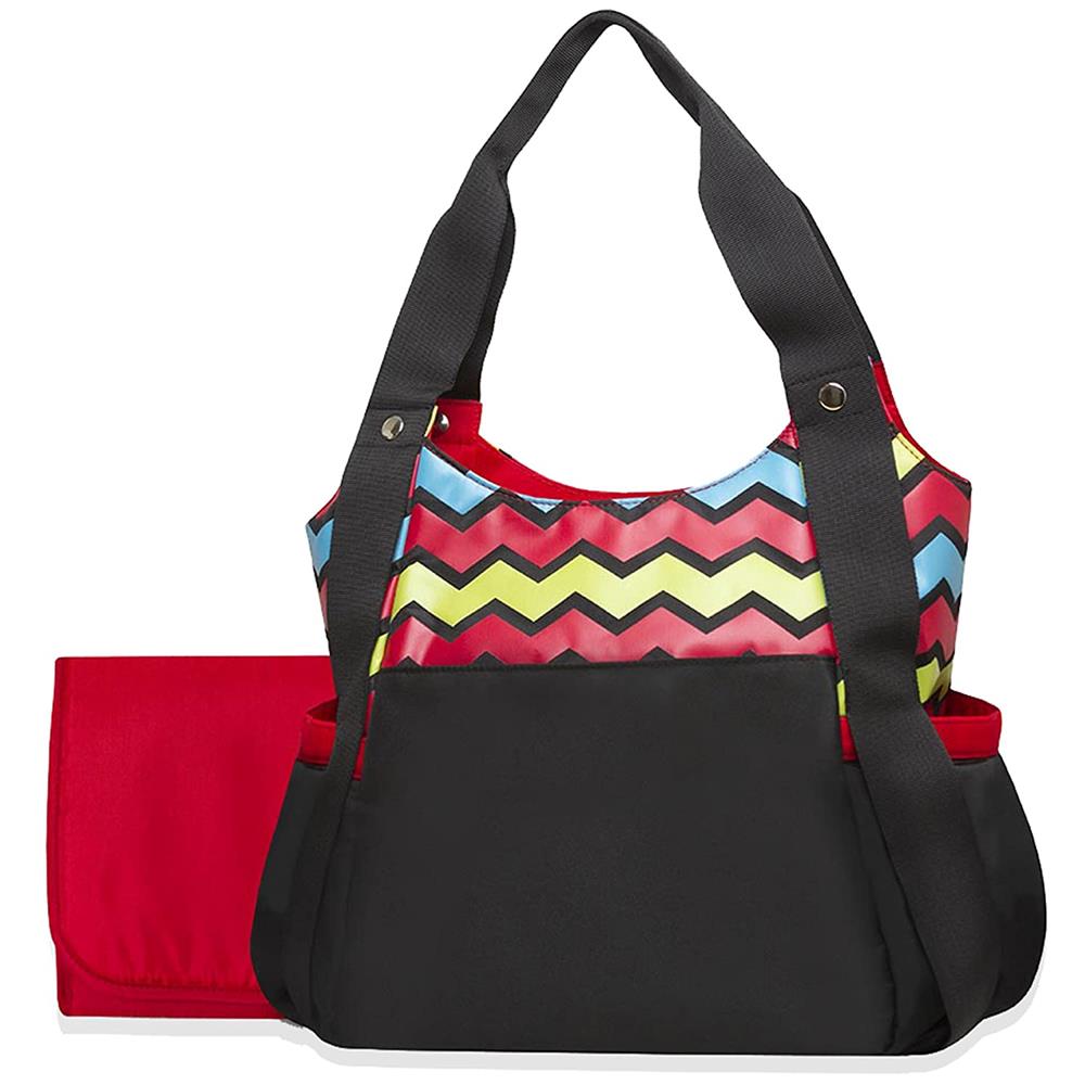 Tender Kisses Chevron Print Diaper Bag