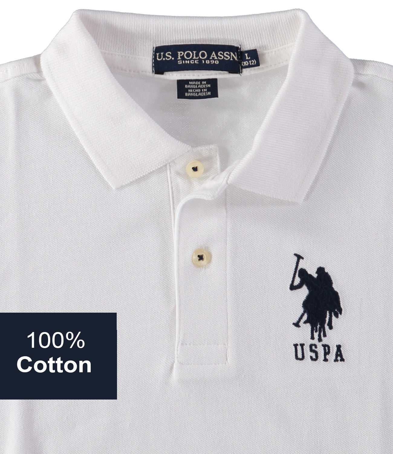 U.S. Polo Assn. Boys 8-20 Short-Sleeve Classic Polo Shirt with Big Pony Applique