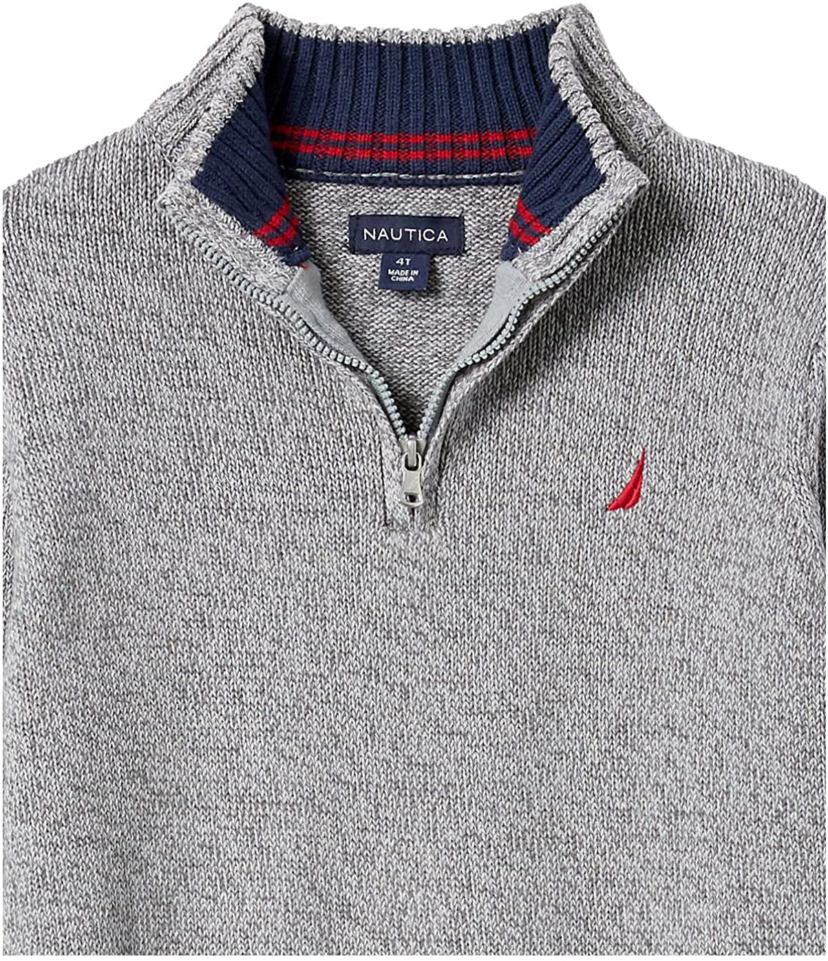 Nautica Boys 8-20 1/4 Zip Pullover Sweater