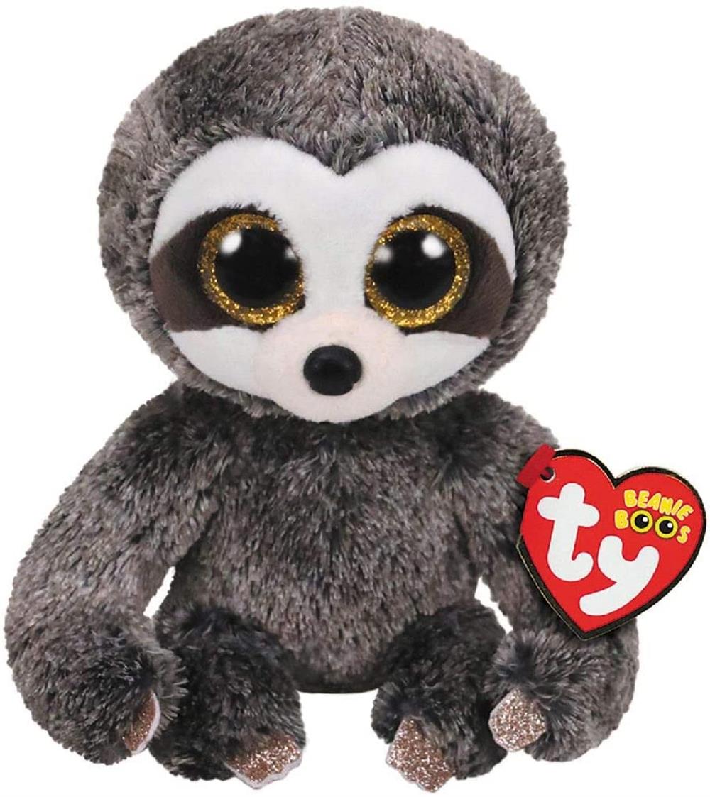 TY Dangler Two Tone Grey Sloth Beanie Boo- Medium