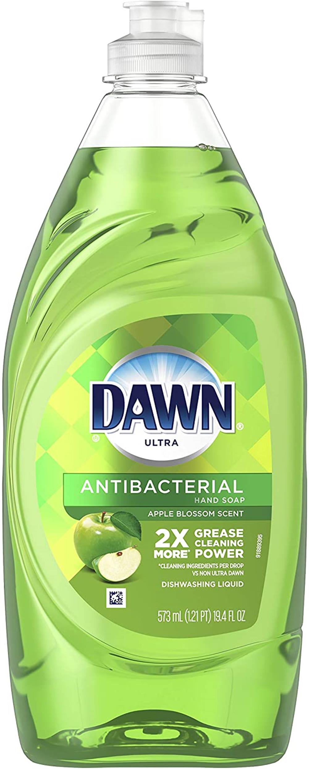 Dawn Ultra Antibacterial Hand Soap, Dishwashing Liquid Dish Soap, Apple Blossom Scent, 19.4 fl oz