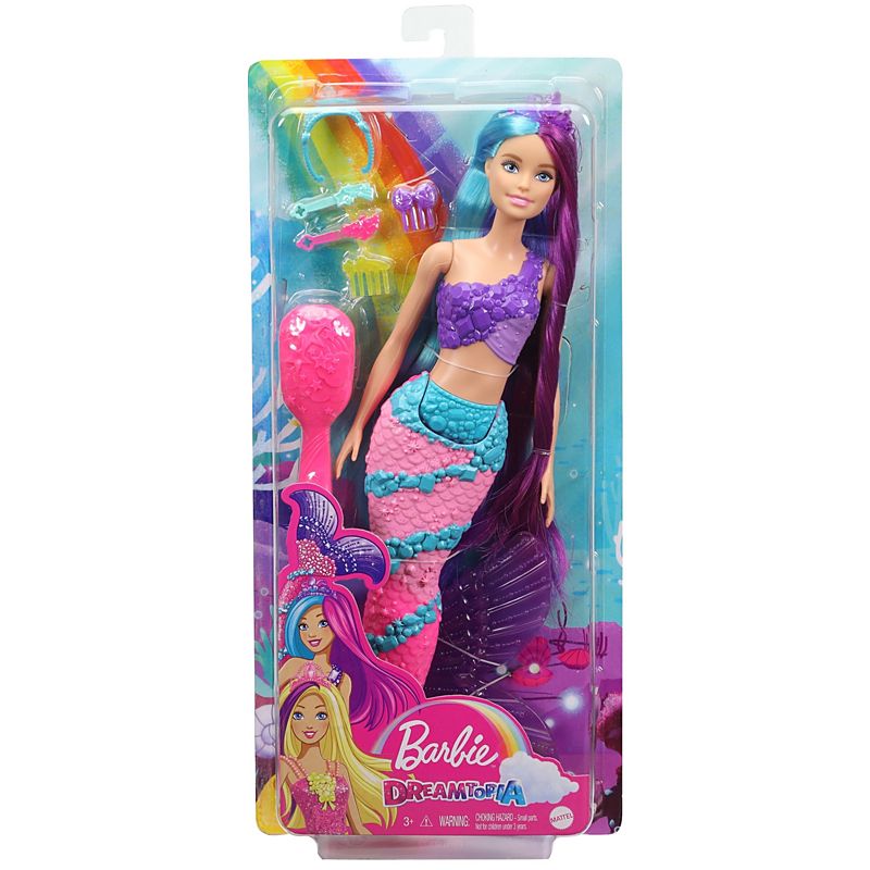 Mattel Barbie Dreamtopia Mermaid Doll (13-inch) with Extra-Long Two-Tone Fantasy Hair