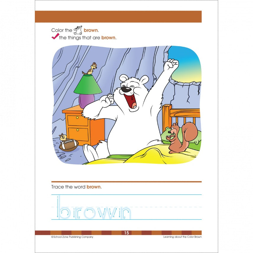 School Zone Colors & Shapes Preschool Workbook