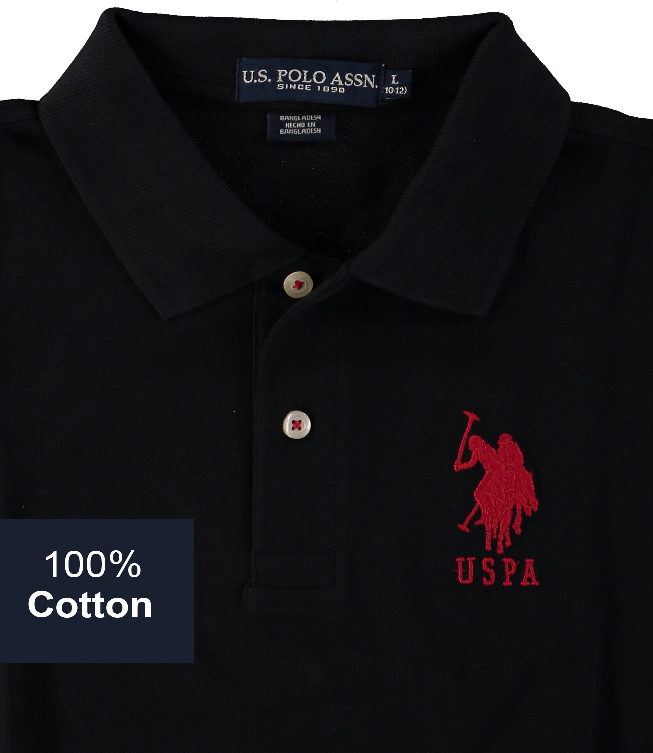 U.S. Polo Assn. Boys 8-20 Short-Sleeve Classic Polo Shirt with Big Pony Applique