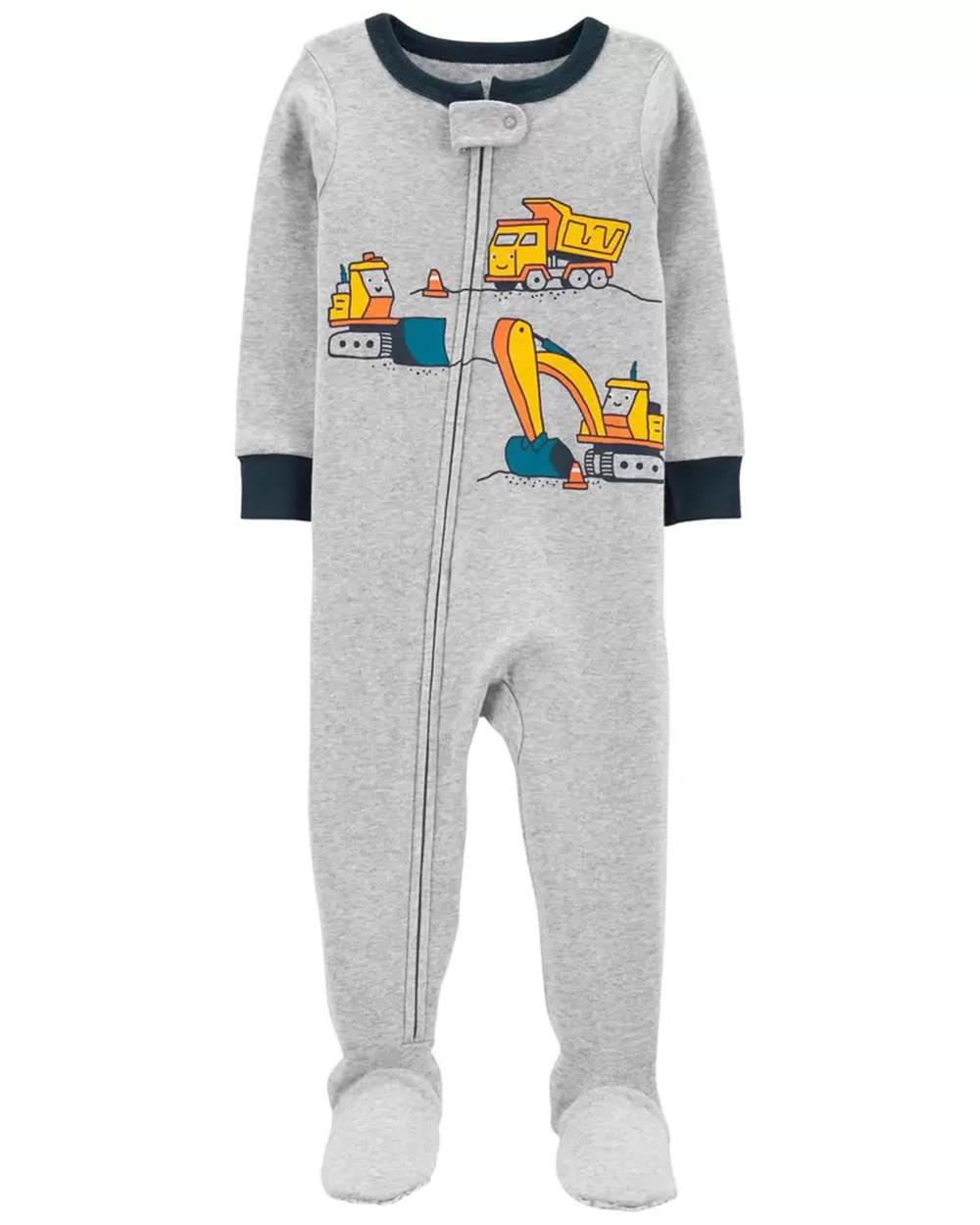 Carters Boys 2T-4T 1-Piece Construction 100% Snug Fit Cotton Footie PJs