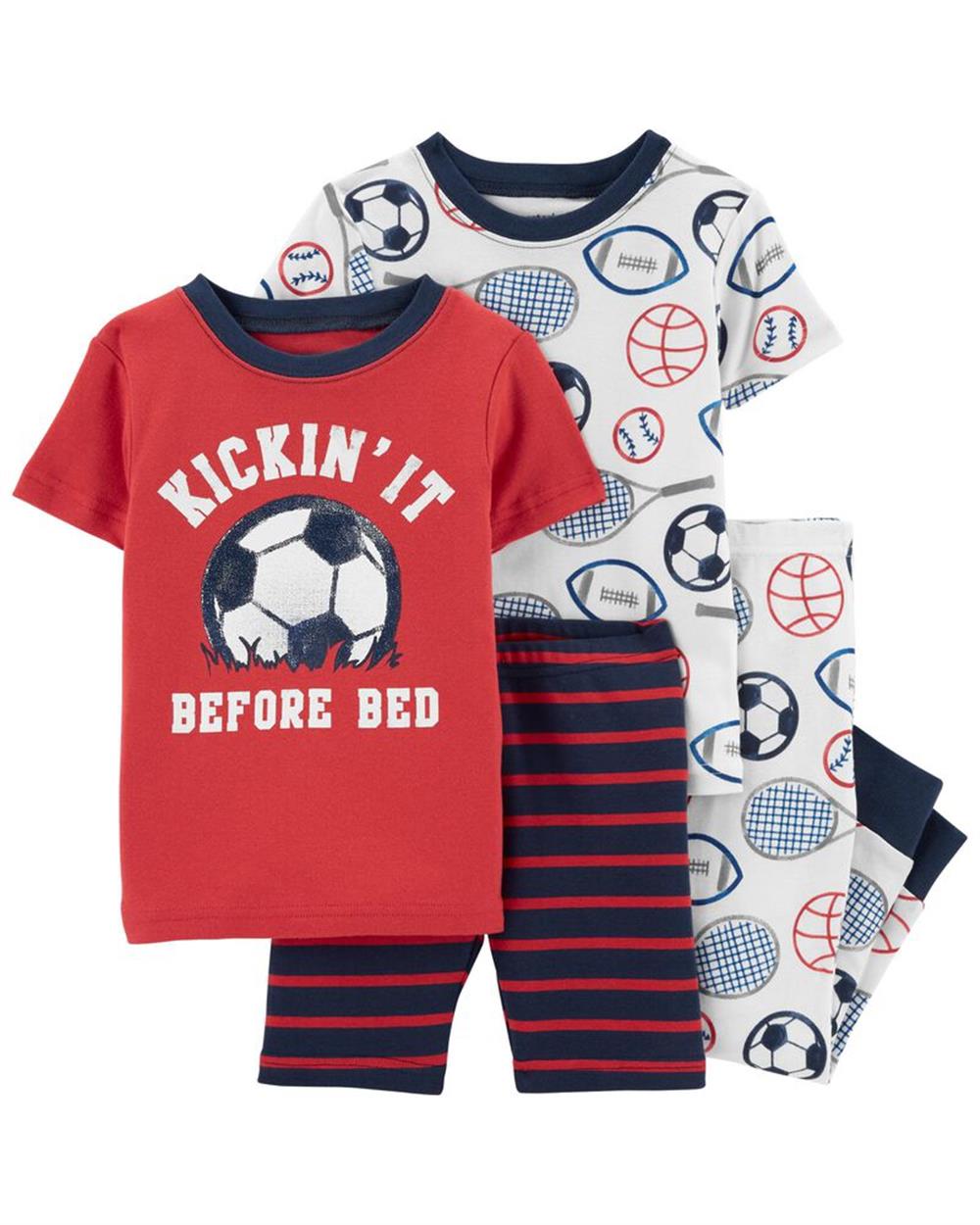 Carters 4-Piece Soccer 100% Snug Fit Cotton PJs