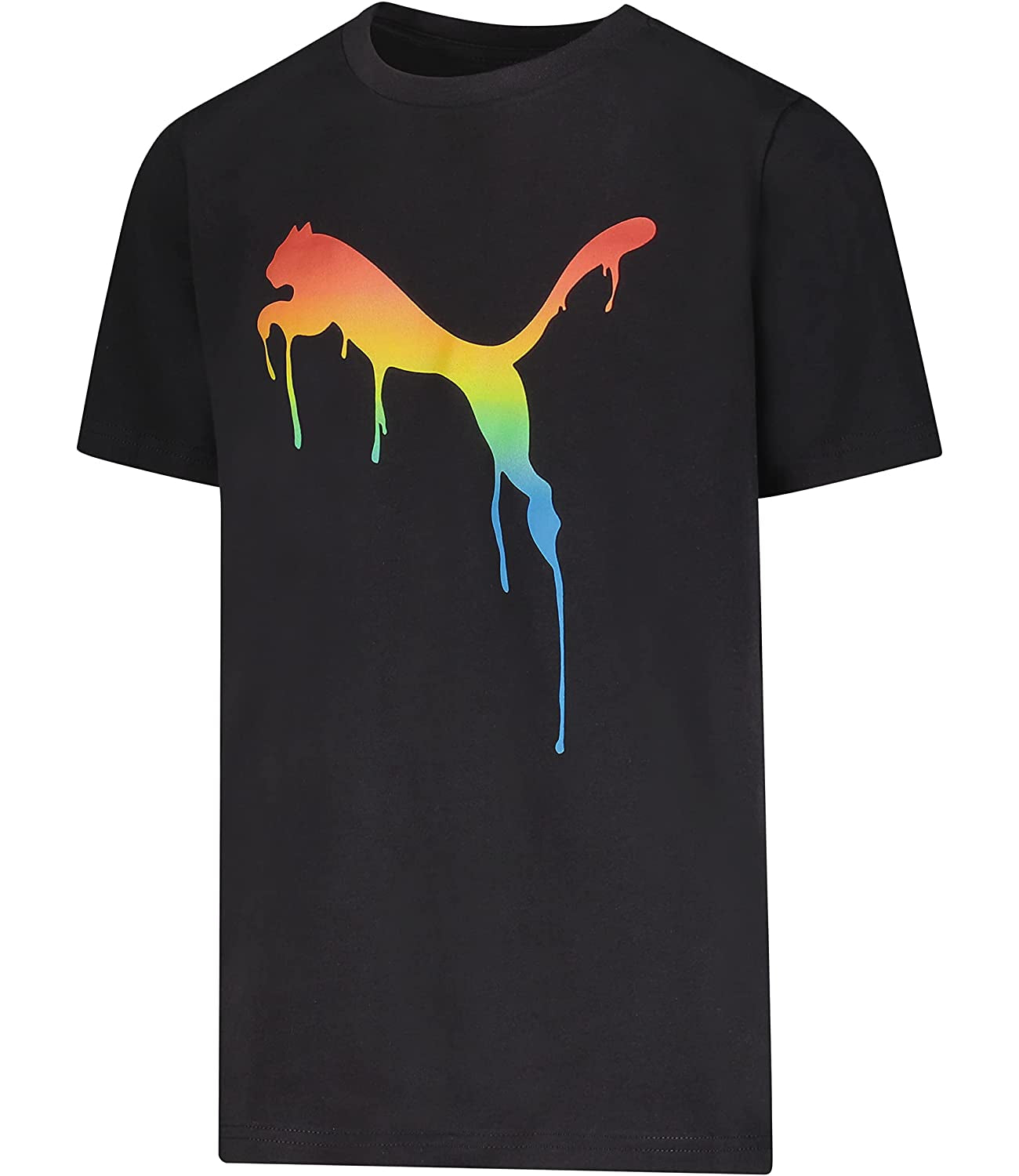 PUMA Boys 4-7 Tie Dye Drip Cat Logo T-Shirt