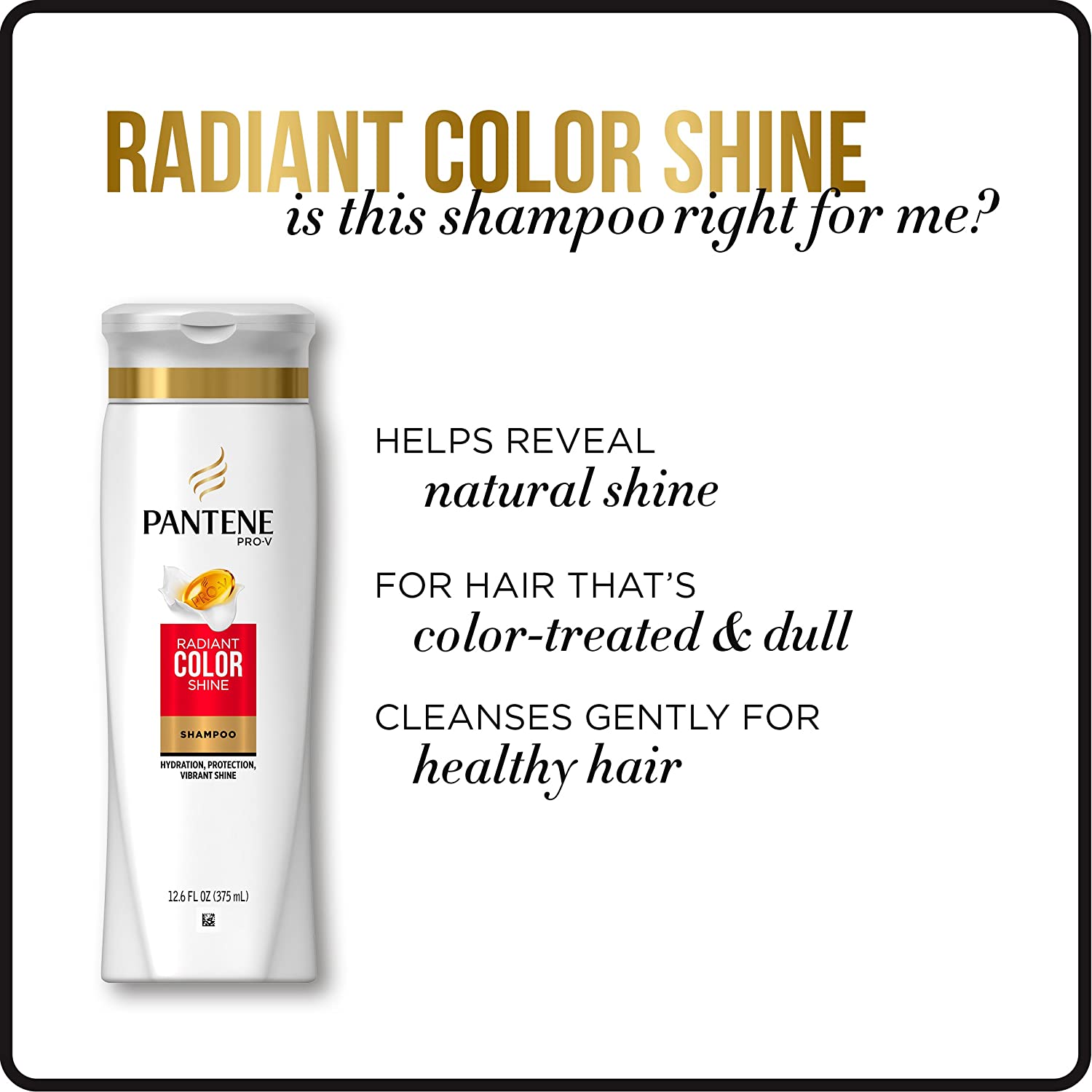 Pantene Pro-V Radiant Color Shine Shampoo, 12.6 fl oz