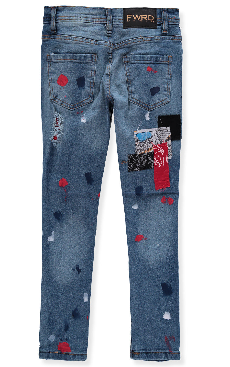 FWRD Denim Boys 8-20 Bandit Patch Denim Slim Jeans