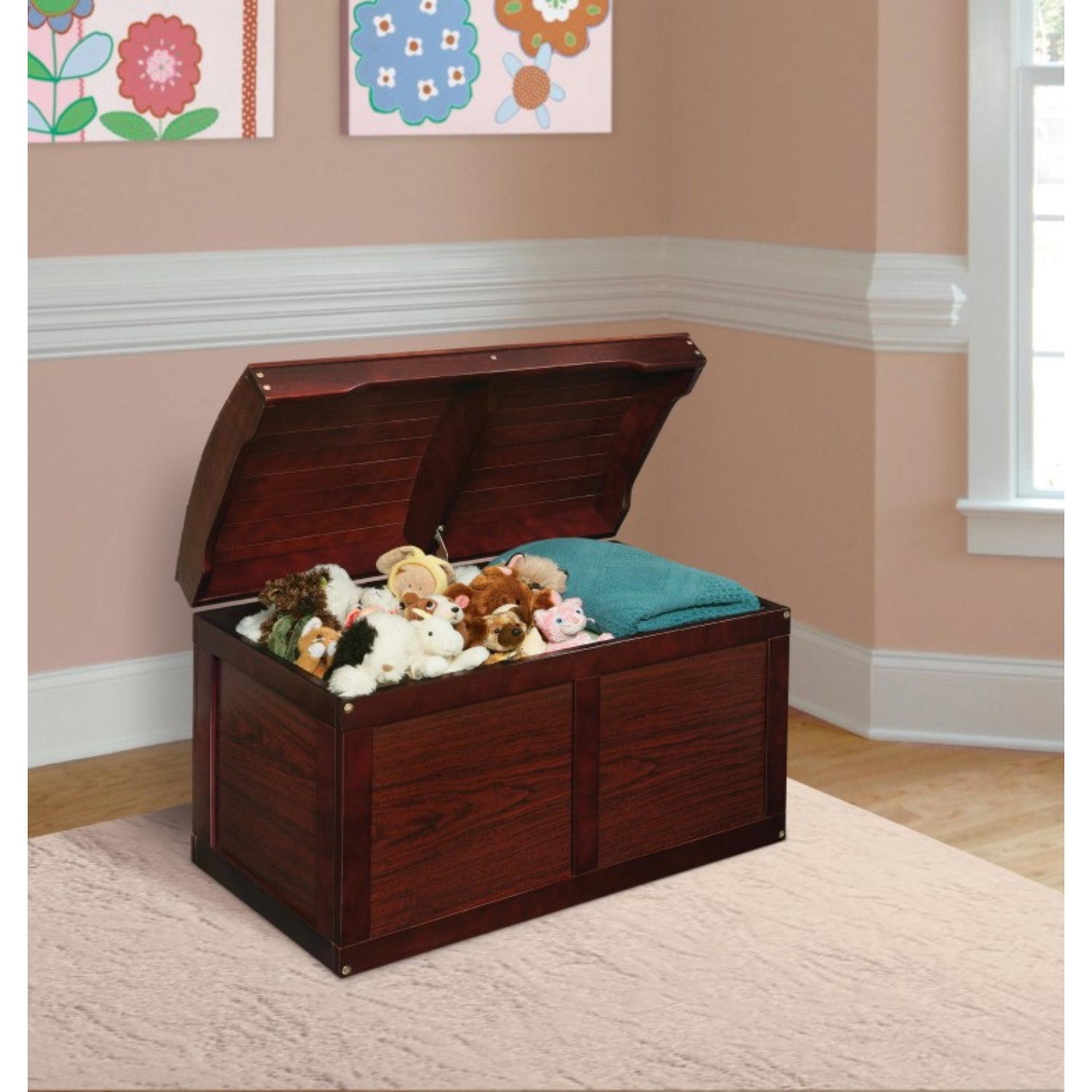 Badger Basket Hardwood Barrel Top Toy Chest – Cherry