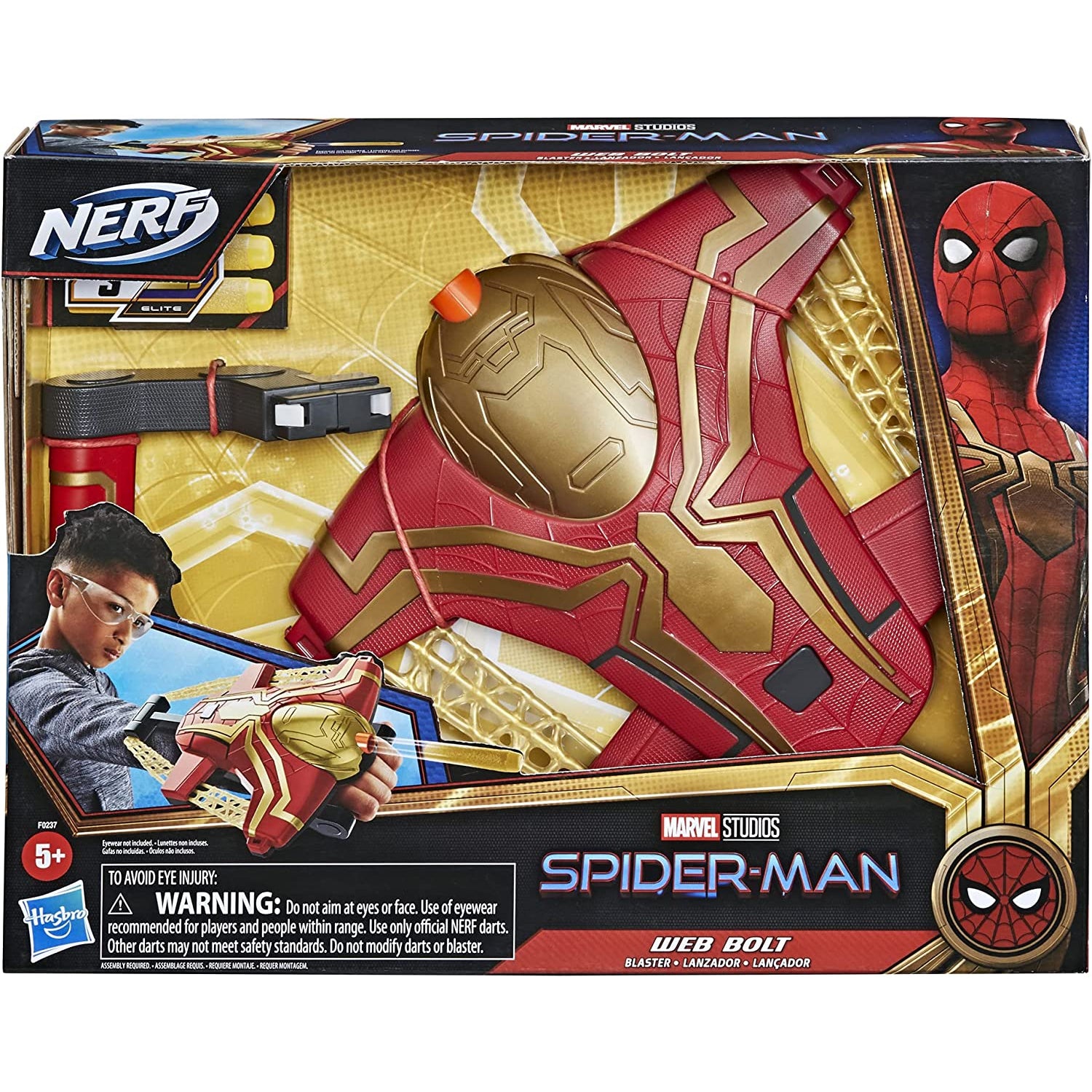 Hasbro Spider-Man Marvel Web Bolt NERF Blaster Toy