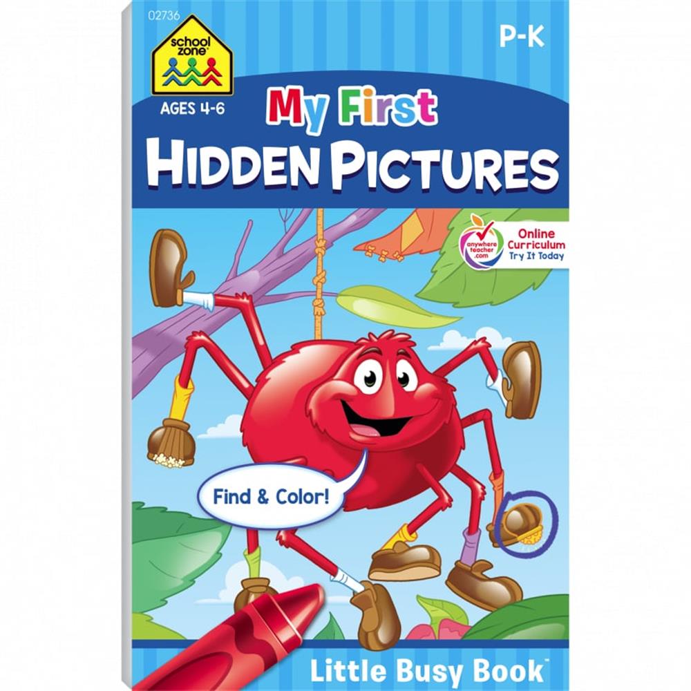 School Zone My First Hidden Pictures Grades P-K Workbook