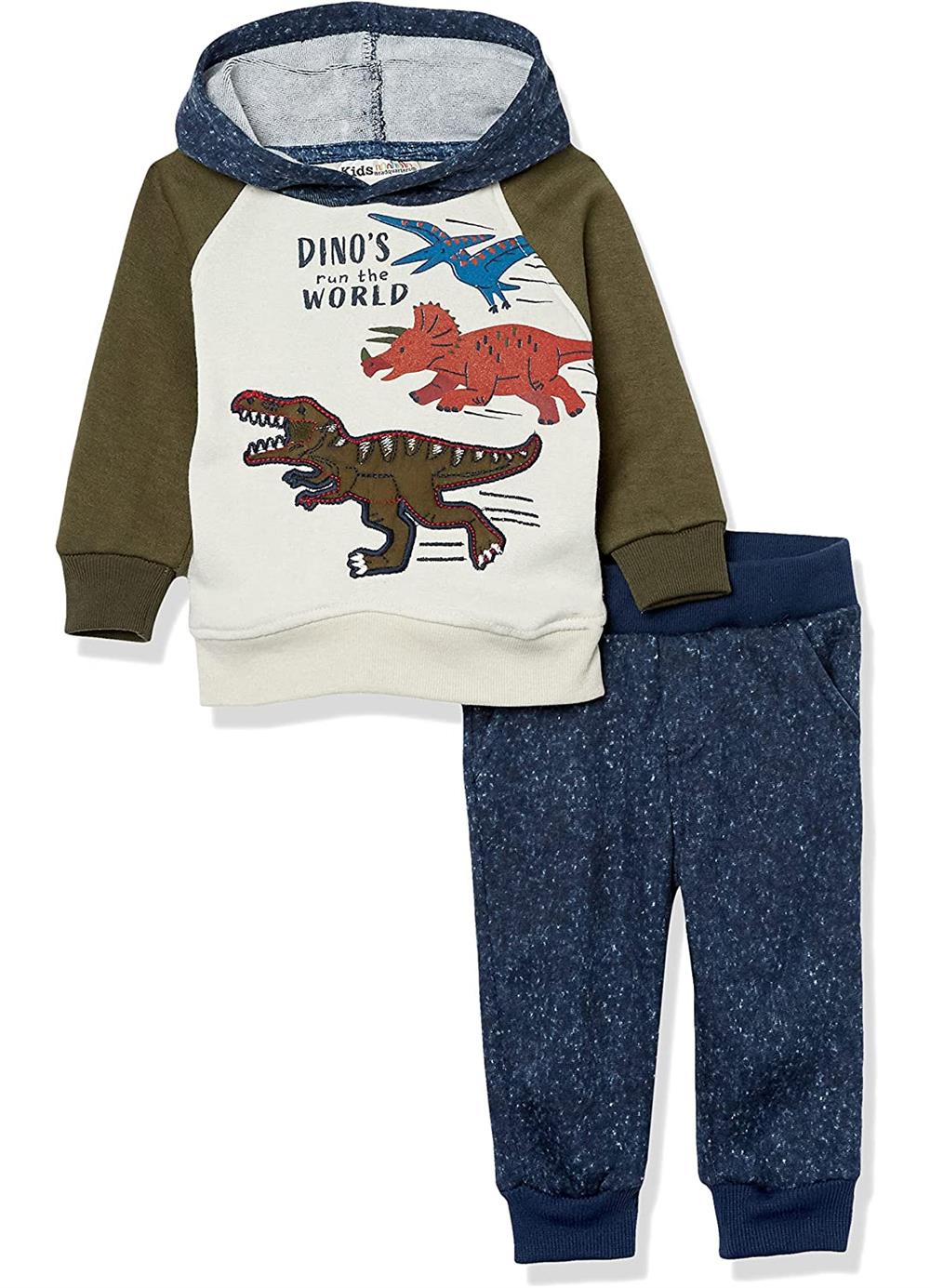 Kids Headquarters Boys 12-24 Months 2-Piece Dinosaur Jogger Set